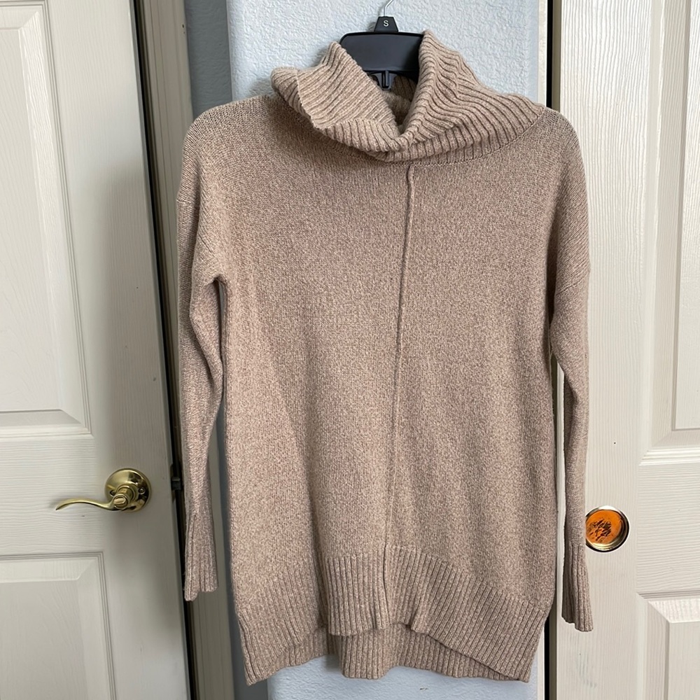 Tan Turtleneck Sweater